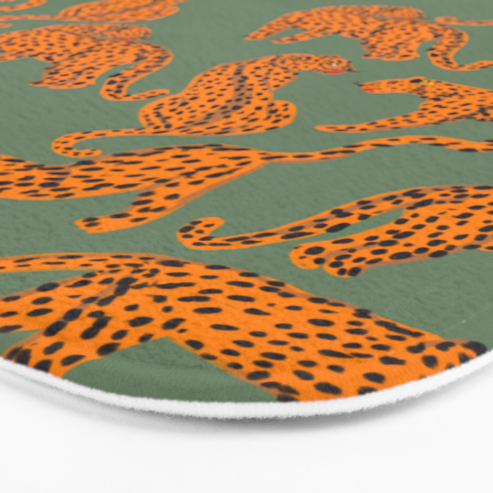 Modern Tigers with red lips illustration  Bath Mat Gallery Image 3