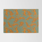 Modern Tigers with red lips illustration  Rug Gallery Image 2