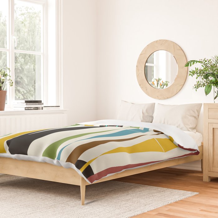 Mid-Century Modern Art Cat 2 Duvet Cover Gallery Image 2