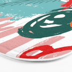 Summer Floral Prints, Abstract, Colourful Prints. Bath Mat Gallery Image 3