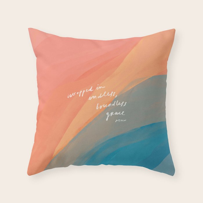 wrapped in endless, boundless grace Throw Pillow Gallery Image 6