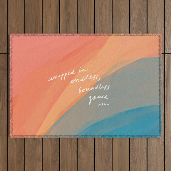 wrapped in endless, boundless grace Outdoor Rug Gallery Image 1