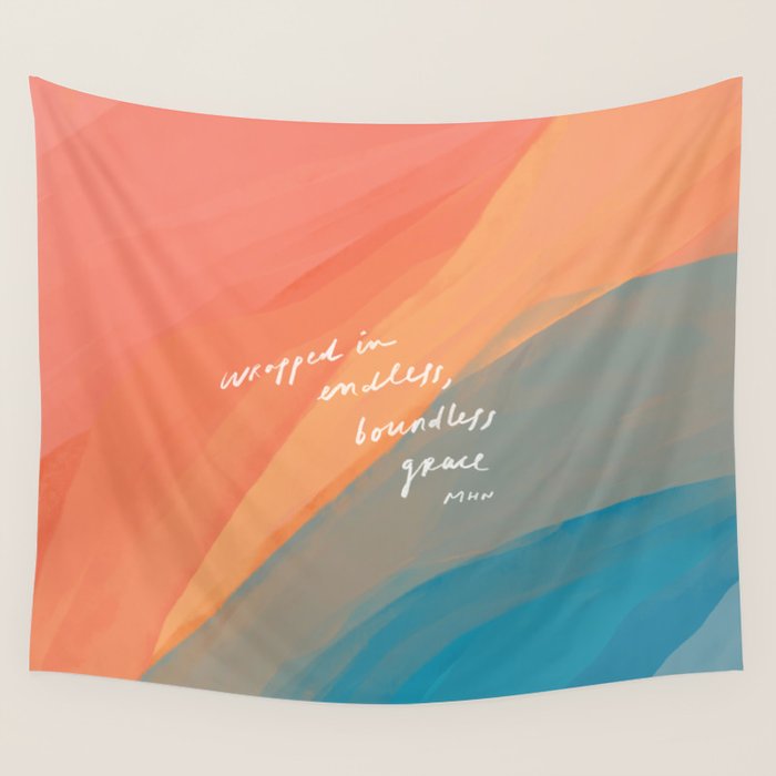 wrapped in endless, boundless grace Wall Tapestry Gallery Image 1