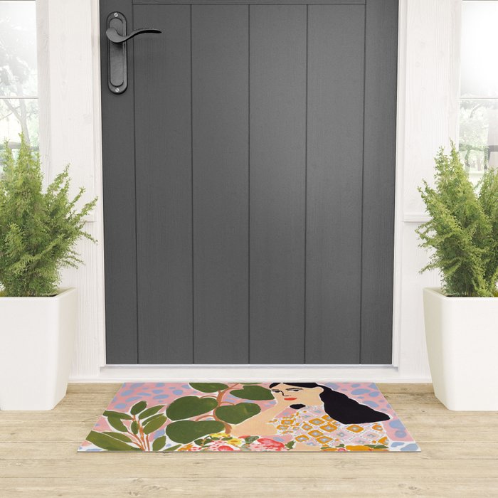 Botanical Lady Welcome Mat Gallery Image 3