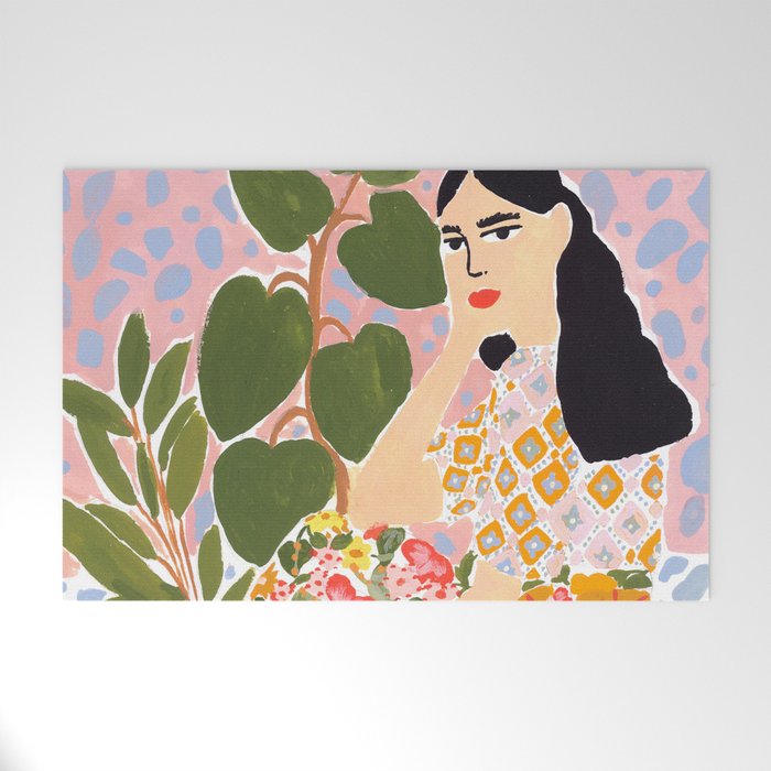 Botanical Lady Welcome Mat Gallery Image 1