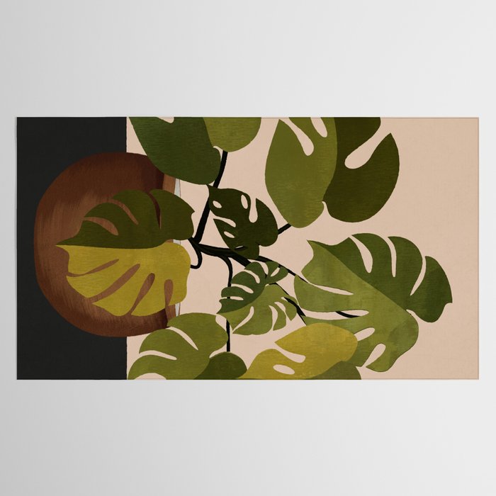 Monstera Plant In A Pot 1 Tablecloth Gallery Image 2