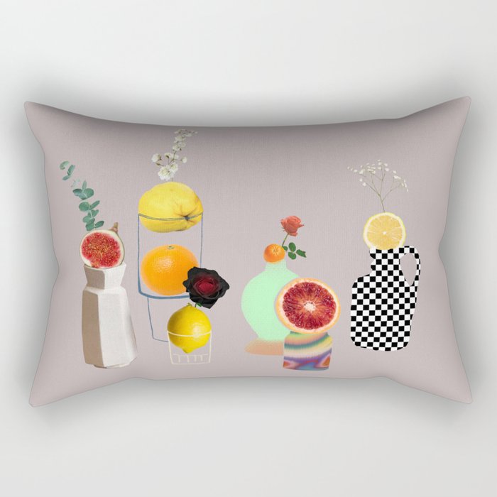 Still Life // Fruits & Flowers Rectangular Pillow Gallery Image 2
