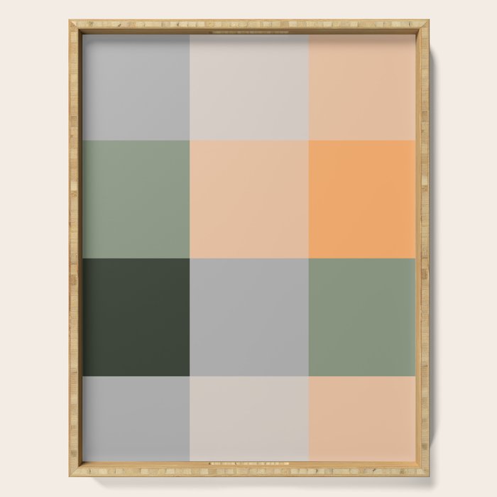 retro color illusion  Serving Tray Gallery Image 1
