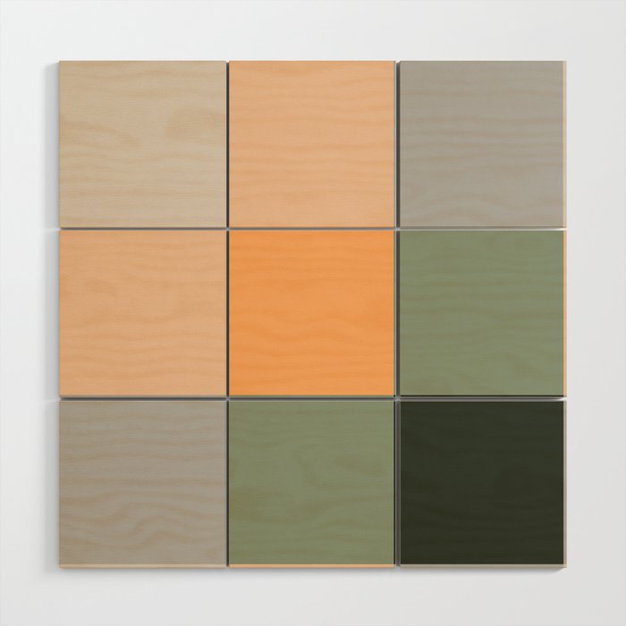 retro color illusion  Wood Wall Art Gallery Image 1