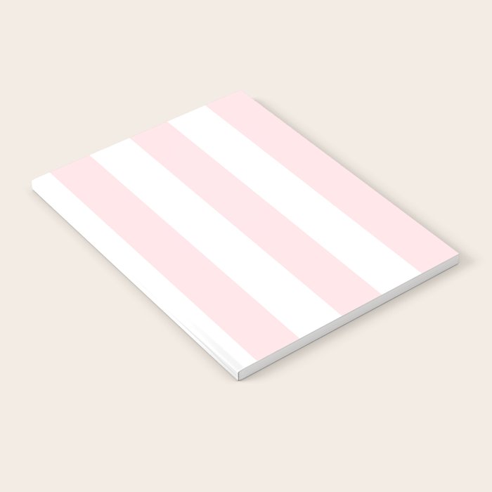 Simply Vertical Stripes Flamingo Pink on White Notebook Gallery Image 2