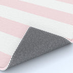 Simply Vertical Stripes Flamingo Pink on White Rug Gallery Image 4