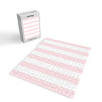 Simply Vertical Stripes Flamingo Pink on White Jigsaw Puzzle Gallery Image 2
