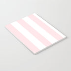 Simply Vertical Stripes Flamingo Pink on White Notebook Gallery Image 3