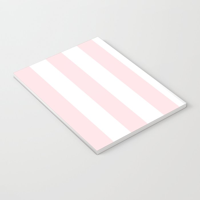 Simply Vertical Stripes Flamingo Pink on White Notebook Gallery Image 3