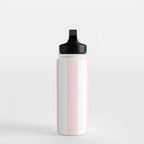 Simply Vertical Stripes Flamingo Pink on White Water Bottle Gallery Image 3