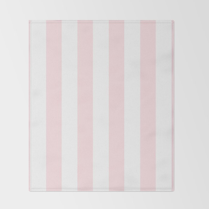 Simply Vertical Stripes Flamingo Pink on White Throw Blanket Gallery Image 2