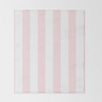 Simply Vertical Stripes Flamingo Pink on White Throw Blanket Gallery Image 2