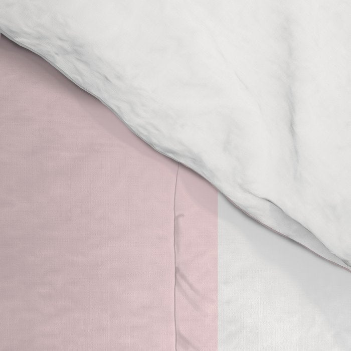 Simply Vertical Stripes Flamingo Pink on White Comforter Gallery Image 4