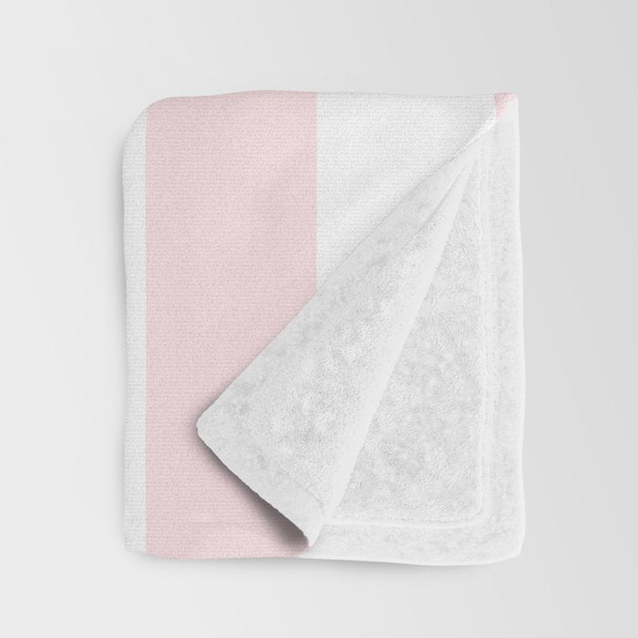 Simply Vertical Stripes Flamingo Pink on White Throw Blanket Gallery Image 3