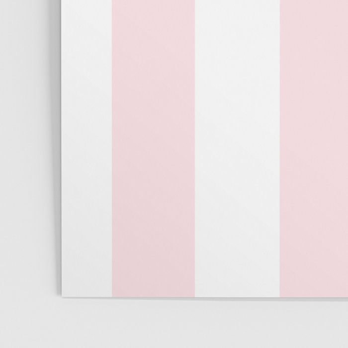 Simply Vertical Stripes Flamingo Pink on White Poster Gallery Image 3
