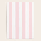 Simply Vertical Stripes Flamingo Pink on White Poster Gallery Image 4