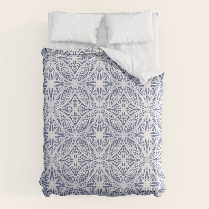 Leaves indigo fantasy tiled 4 Duvet Cover Gallery Image 6