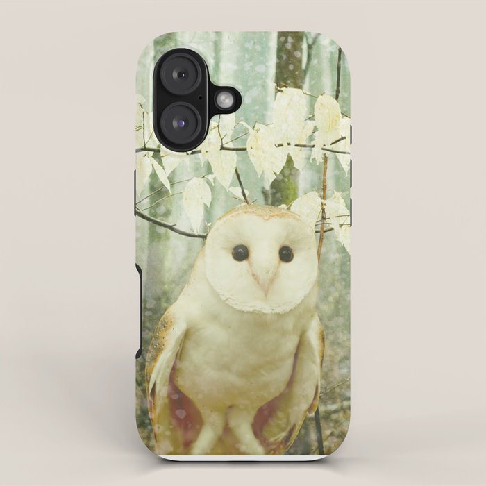 Winter Owl - whimsical snowy winter forest photo iPhone Case Gallery Image 1