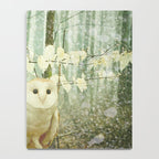 Winter Owl - whimsical snowy winter forest photo Notebook Gallery Image 4