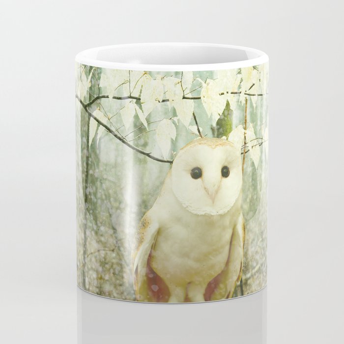 Winter Owl - whimsical snowy winter forest photo Coffee Mug Gallery Image 4