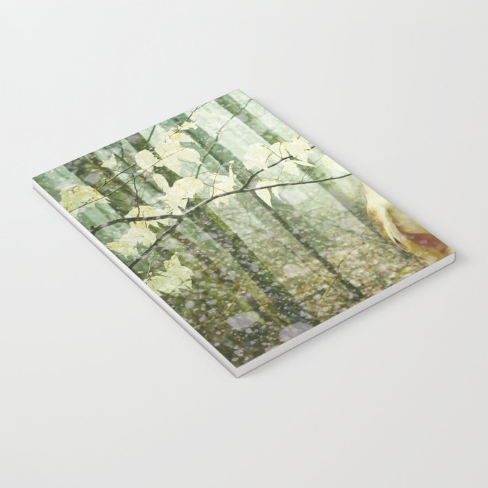 Winter Owl - whimsical snowy winter forest photo Notebook Gallery Image 3
