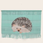 Hedgehog Turquoise Wall Hanging Gallery Image 1