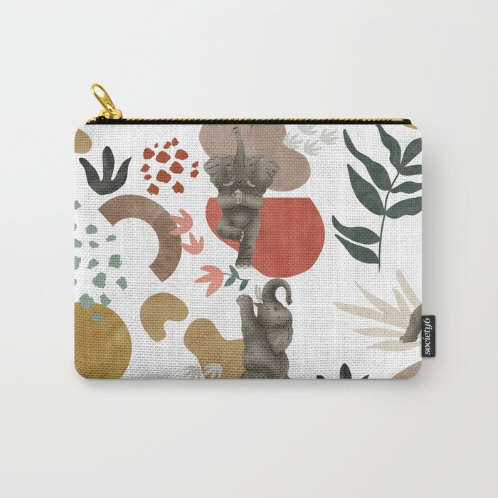 Elephant yoga 01 Carry All Pouch Gallery Image 1