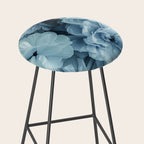 Floral Romance Vintage Nostalgia Aqual Blue Stool Gallery Image 2