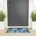 Floral Romance Vintage Nostalgia Aqual Blue Welcome Mat Gallery Image 3