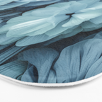 Floral Romance Vintage Nostalgia Aqual Blue Bath Mat Gallery Image 3
