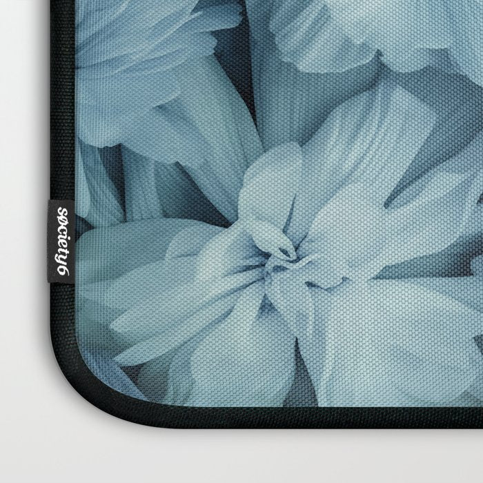 Floral Romance Vintage Nostalgia Aqual Blue Laptop Sleeve Gallery Image 3