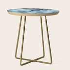 Floral Romance Vintage Nostalgia Aqual Blue Side Table Gallery Image 1