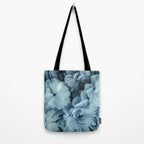 Floral Romance Vintage Nostalgia Aqual Blue Tote Bag Gallery Image 2
