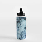 Floral Romance Vintage Nostalgia Aqual Blue Water Bottle Gallery Image 2