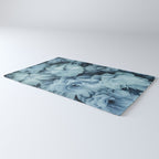 Floral Romance Vintage Nostalgia Aqual Blue Rug Gallery Image 3