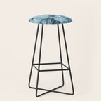 Floral Romance Vintage Nostalgia Aqual Blue Stool Gallery Image 1