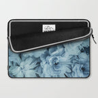 Floral Romance Vintage Nostalgia Aqual Blue Laptop Sleeve Gallery Image 2