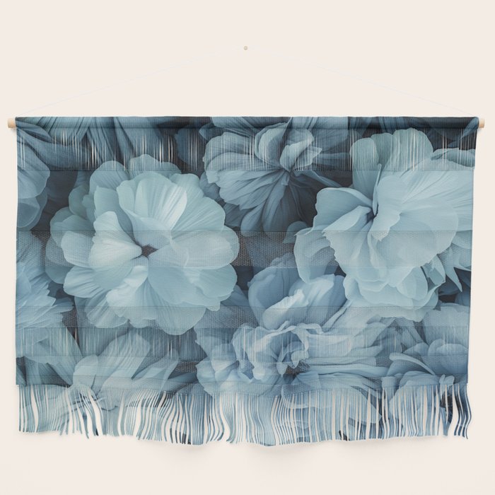 Floral Romance Vintage Nostalgia Aqual Blue Wall Hanging Gallery Image 1