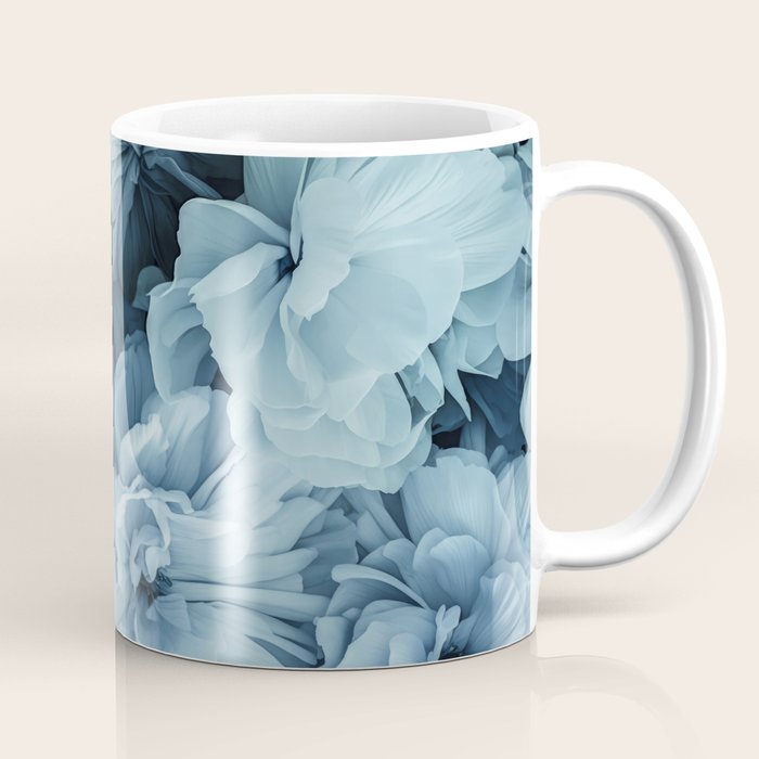 Floral Romance Vintage Nostalgia Aqual Blue Coffee Mug Gallery Image 1