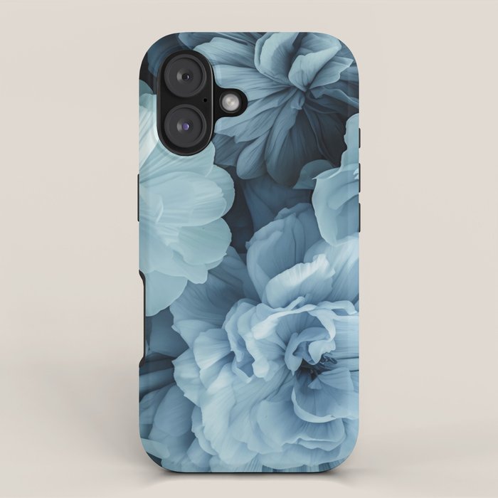 Floral Romance Vintage Nostalgia Aqual Blue iPhone Case Gallery Image 1