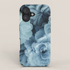 Floral Romance Vintage Nostalgia Aqual Blue iPhone Case Gallery Image 1