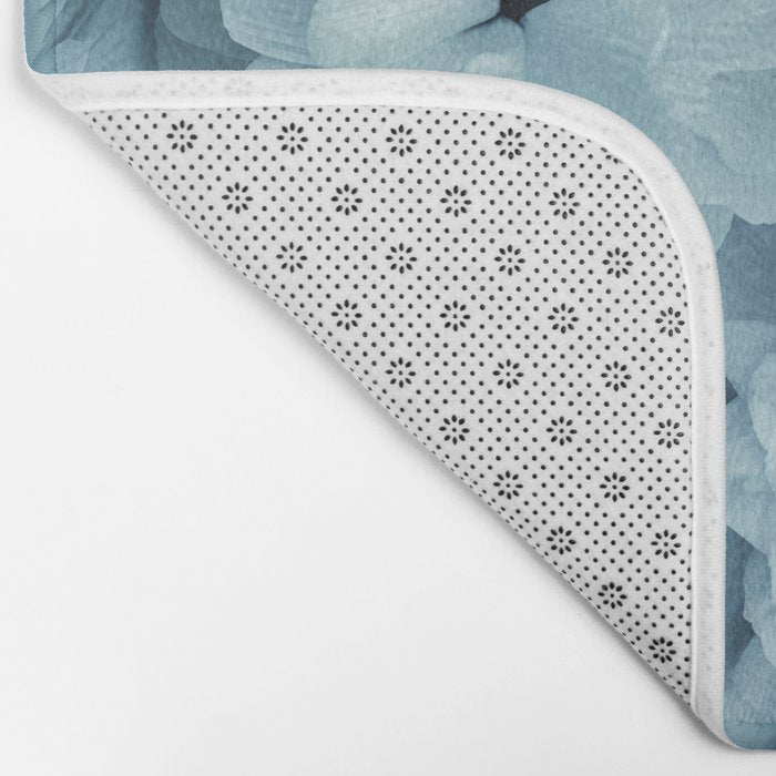 Floral Romance Vintage Nostalgia Aqual Blue Bath Mat Gallery Image 2