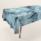Floral Romance Vintage Nostalgia Aqual Blue Tablecloth Gallery Image 1