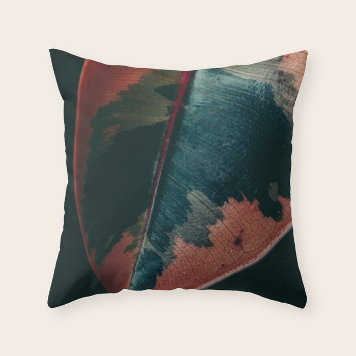 Ficus Leaf Study Throw Pillow Gallery Image 6