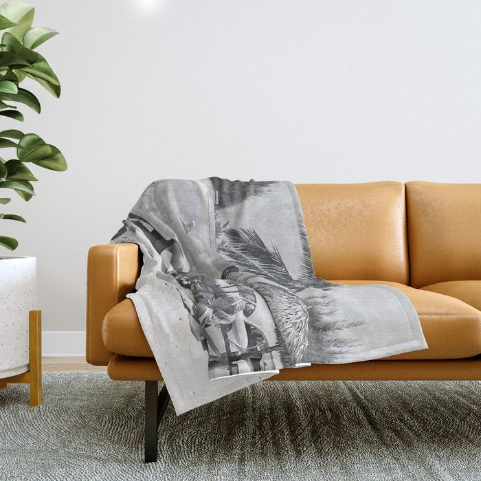 Family Holiday In The Airstream Throw Blanket Gallery Image 1